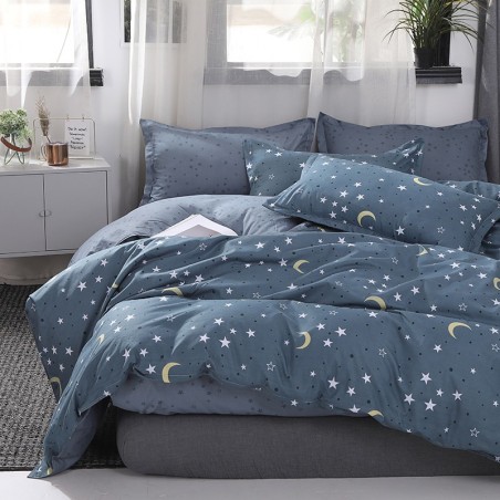 星河入梦 深蓝星月四件套