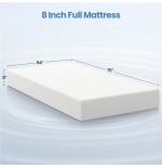 8-Inch Cooling Gel Memory Foam Mattress - Medium Firm Support