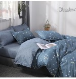 Starry Dreamscape Deep Blue Galaxy Bedding Set