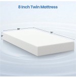 8-Inch Cooling Gel Memory Foam Mattress - Medium Firm Support