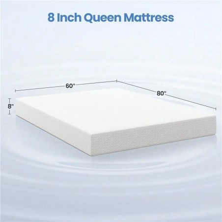 8-Inch Cooling Gel Memory Foam Mattress - Medium Firm Support