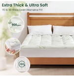 Bamboo Mattress Pad Topper - 600 GSM Breathable, Deep Pocket