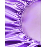 Purple Satin Fitted Sheet Set - 2/3pc Silk-Like Bedding
