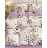 3-Piece Floral Bedding Set - Thick Polyester Duvet Cover & Pillowcases