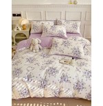 3-Piece Floral Bedding Set - Thick Polyester Duvet Cover & Pillowcases