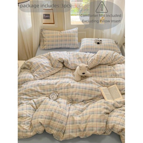 3-Piece Floral Bedding Set - Thick Polyester Duvet Cover & Pillowcases