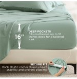 Queen Silky Soft Bed Sheet Set - 4 Piece Deep Pocket Sheets