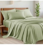 Queen Silky Soft Bed Sheet Set - 4 Piece Deep Pocket Sheets