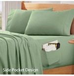 Queen Silky Soft Bed Sheet Set - 4 Piece Deep Pocket Sheets