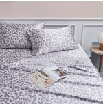 Leopard Print Satin Sheet Set - Ultra Soft Luxury Bedding