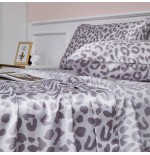 Leopard Print Satin Sheet Set - Ultra Soft Luxury Bedding