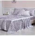 Leopard Print Satin Sheet Set - Ultra Soft Luxury Bedding