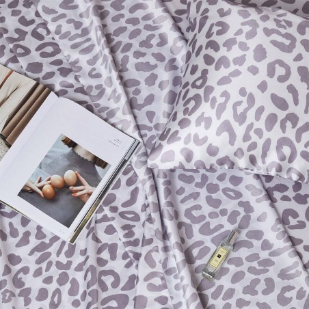 Leopard Print Satin Sheet Set - Ultra Soft Luxury Bedding