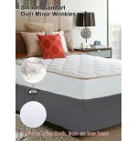 Solid Color Bed Skirt - 5 Pleated Ruffles, Soft Polyester Fabric