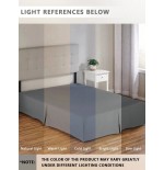 Solid Color Bed Skirt - 5 Pleated Ruffles, Soft Polyester Fabric