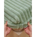 Striped Fleece Fitted Sheet Set - Soft Thickened Bedding for All Beds