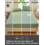 Striped Fleece Fitted Sheet Set - Soft Thickened Bedding for All Beds