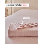 Pink Jacquard Striped Bedsheet - Modern All-Season Breathable
