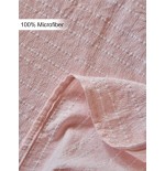 Pink Jacquard Striped Bedsheet - Modern All-Season Breathable