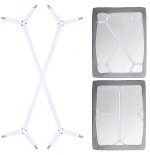 2-Pack Adjustable Crisscross Bed Sheet Holder Straps