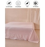 Pink Jacquard Striped Bedsheet - Modern All-Season Breathable