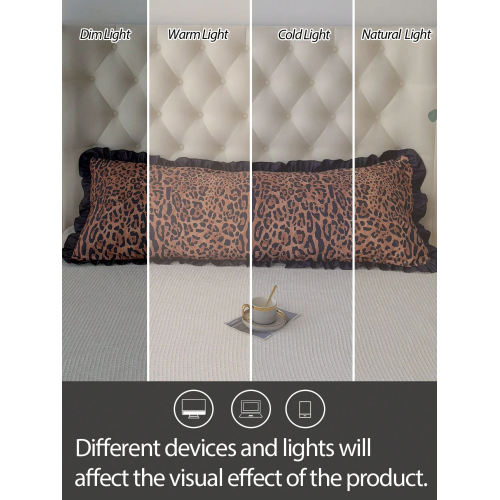 Leopard Print Lace Pillowcase - Cloud-Like Soft Polyester Bedding