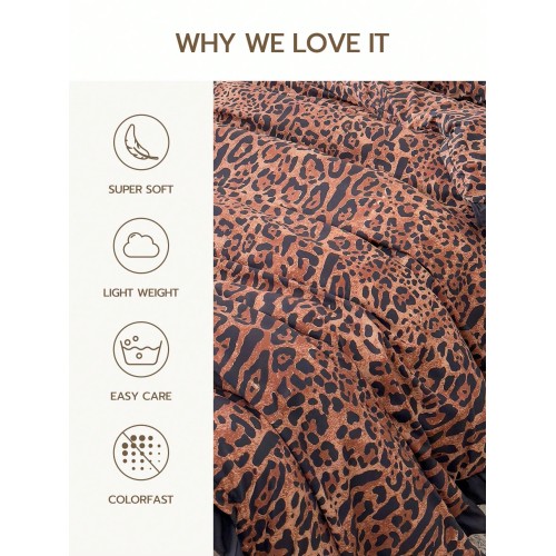 Leopard Print Lace Pillowcase - Cloud-Like Soft Polyester Bedding
