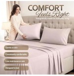 Beddora Queen Sheet Set - 4pc Cooling Microfiber - Pink