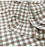 Farmhouse Plaid Pillowcase Set of 2 - Green & Taupe Ruffle Shams
