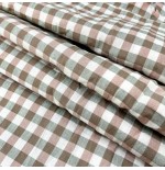 Farmhouse Plaid Pillowcase Set of 2 - Green & Taupe Ruffle Shams