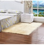 A Faux Fur Plush Carpet for Home Use in Bedroom, Living Room, and Beside the Bed