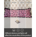 Pink Leopard Lace Pillowcase - 100% Polyester Decorative Cover