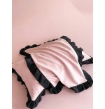Pink & Black Ruffled Bedding Set - 3-Piece Duvet Cover & Pillowcases