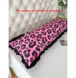 Pink Leopard Lace Pillowcase - 100% Polyester Decorative Cover