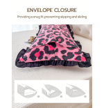 Pink Leopard Lace Pillowcase - 100% Polyester Decorative Cover