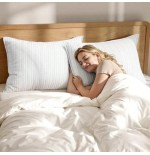 2-Pack Waffle Pillow Shams 20x26 - 100% Cotton Decorative Covers