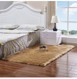 A Faux Fur Plush Carpet for Home Use in Bedroom, Living Room, and Beside the Bed