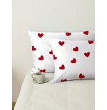 2-Pack Heart Pattern Pillow Covers - Soft Decorative Pillowcases