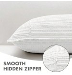 2-Pack Waffle Pillow Shams 20x26 - 100% Cotton Decorative Covers