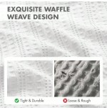 2-Pack Waffle Pillow Shams 20x26 - 100% Cotton Decorative Covers