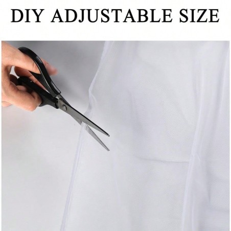 Waterproof Outdoor Patio Screen Mesh Curtains - 2 Panels, 125x98 Inch