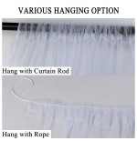 Waterproof Outdoor Patio Screen Mesh Curtains - 2 Panels, 125x98 Inch