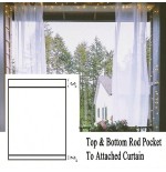 Waterproof Outdoor Patio Screen Mesh Curtains - 2 Panels, 125x98 Inch