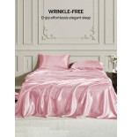Premium Silky Satin Flat Sheet - Hotel Style, Wrinkle-Free