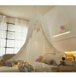 Ruffled Bed Canopy for Girls Room - Princess Play Tent Decor