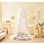 Ruffled Bed Canopy for Girls Room - Princess Play Tent Decor