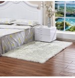 A Faux Fur Plush Carpet for Home Use in Bedroom, Living Room, and Beside the Bed