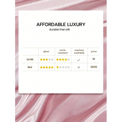 Premium Silky Satin Flat Sheet - Hotel Style, Wrinkle-Free