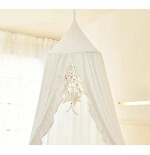 Ruffled Bed Canopy for Girls Room - Princess Play Tent Decor