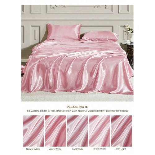 Premium Silky Satin Flat Sheet - Hotel Style, Wrinkle-Free